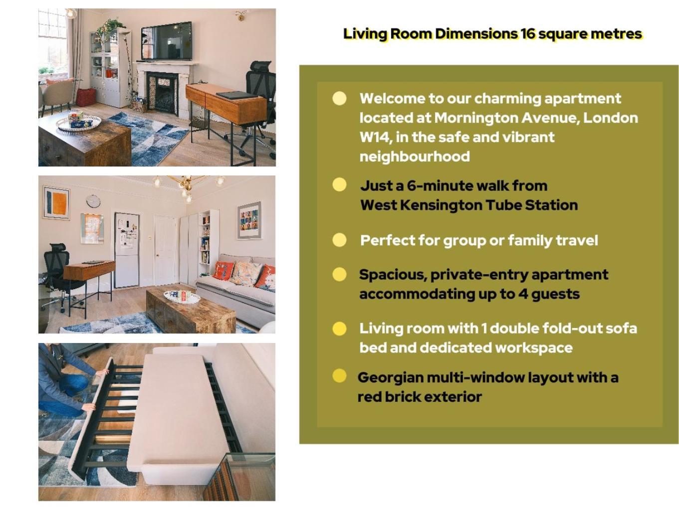 Kensington 1B1B With Sofa Double Bed Max 4 Guests Apartment London Bagian luar foto